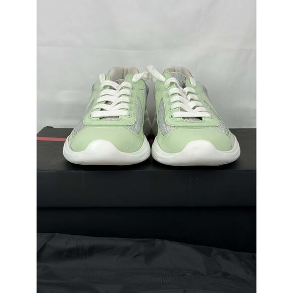 Prada American Cup Patent Mint Green Mens Mesh Sneakers - Sz 7 US SPB JA-365540 main image 11